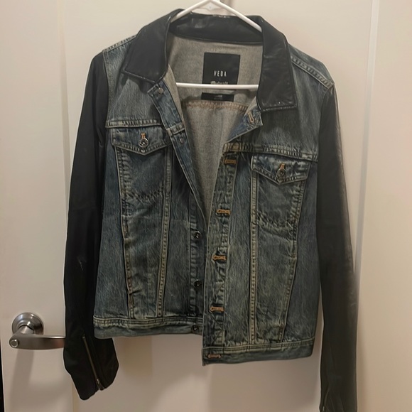 Madewell denim/leather jacket